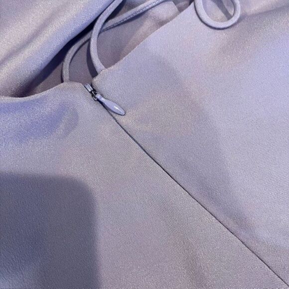 HANEY Marta Asymmetrical Wrap Dress One Shoulder Lavender Lilac Purple Size 2 - Picture 12 of 14